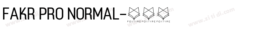 FAKR PRO NORMAL字体转换